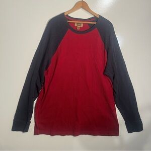 The Foundry Supply Co Men’s 2XLT Raglan Thermal Long Sleeve Shirt Rust Gray Cozy